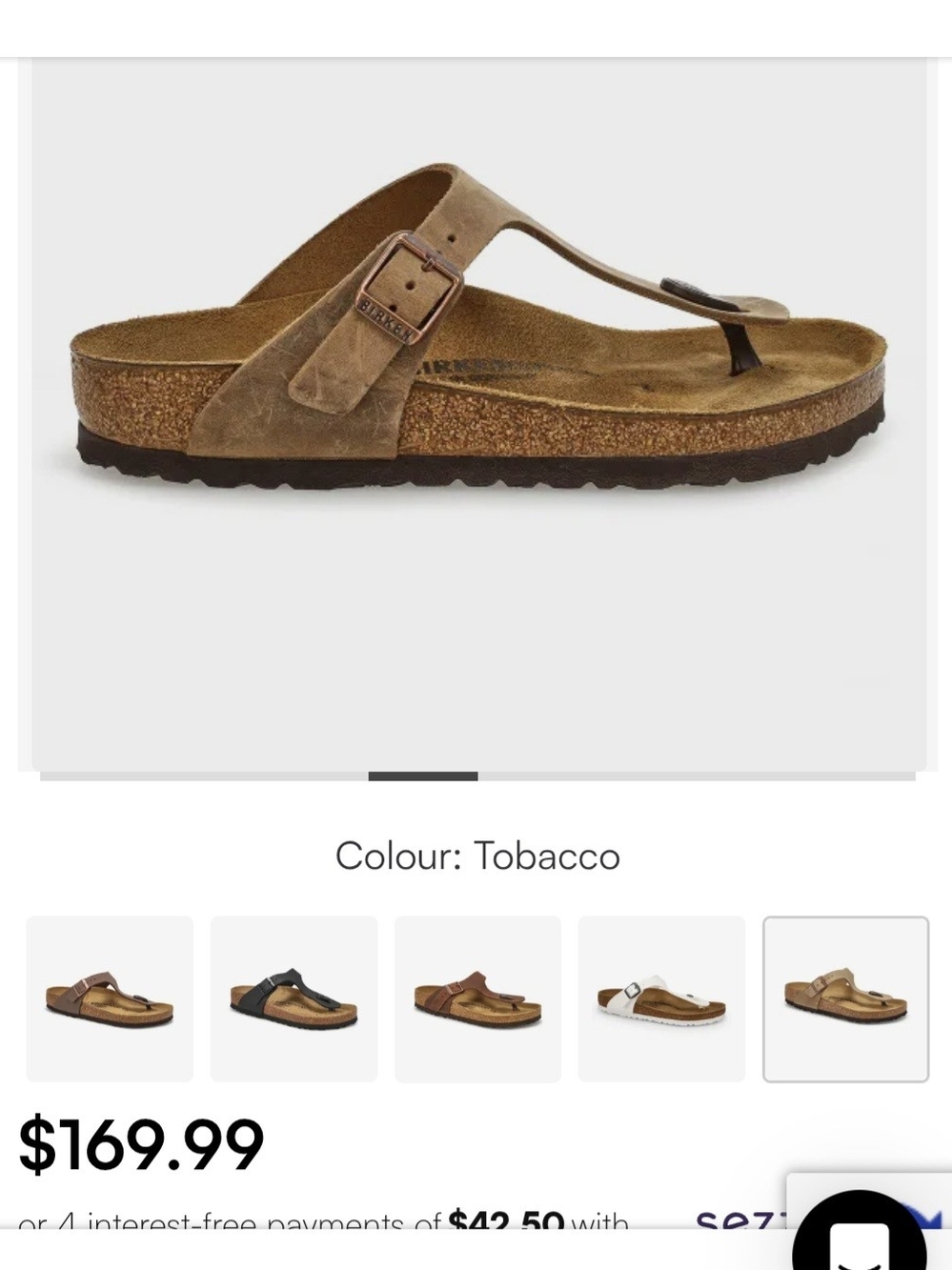 Birkenstock Gizeh Sandal - Tobacco Brown